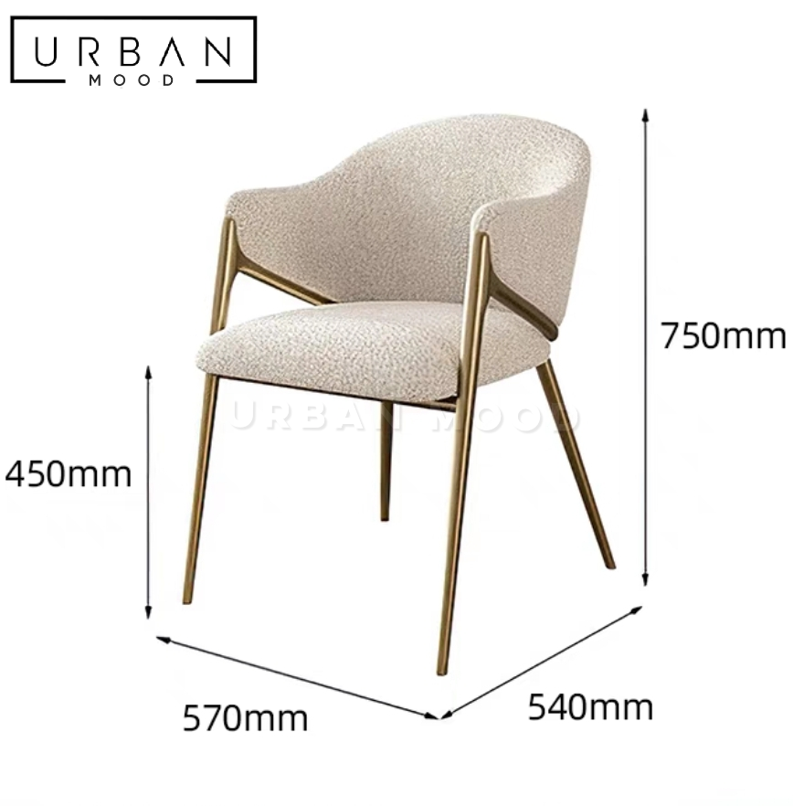 SNOWDON Modern Boucle Dining Chair