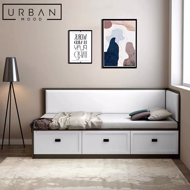 SOMMIEL Modern Storage Bedframe