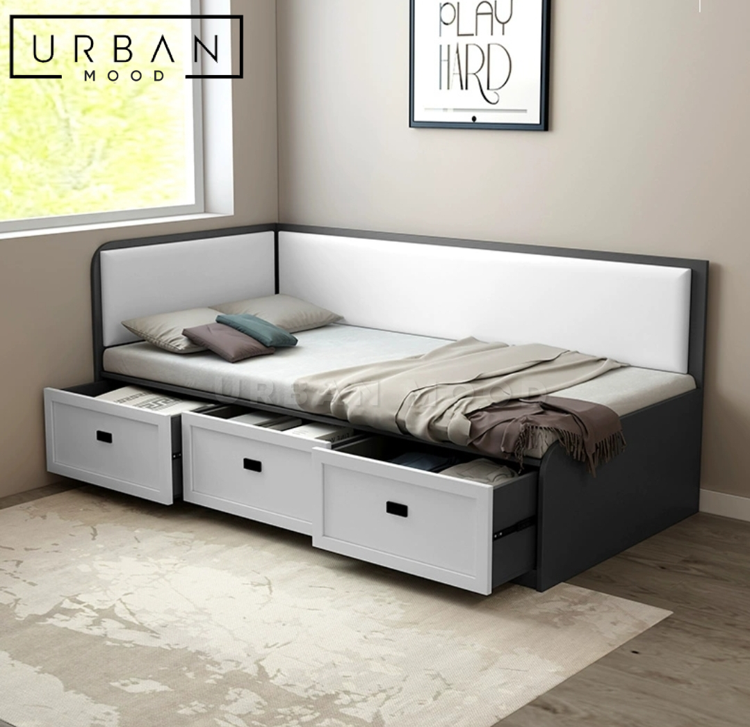 SOMMIEL Modern Storage Bedframe