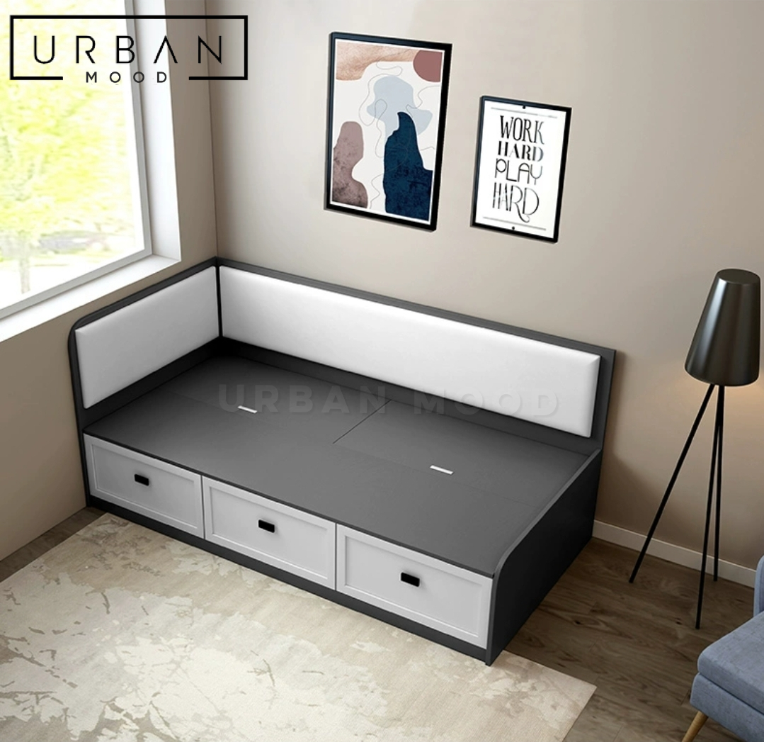 SOMMIEL Modern Storage Bedframe