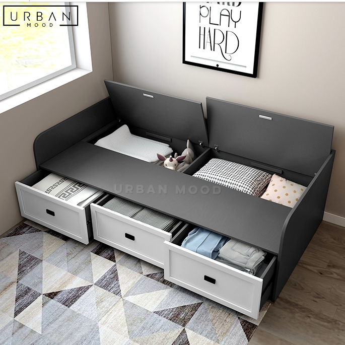 SOMMIEL Modern Storage Bedframe