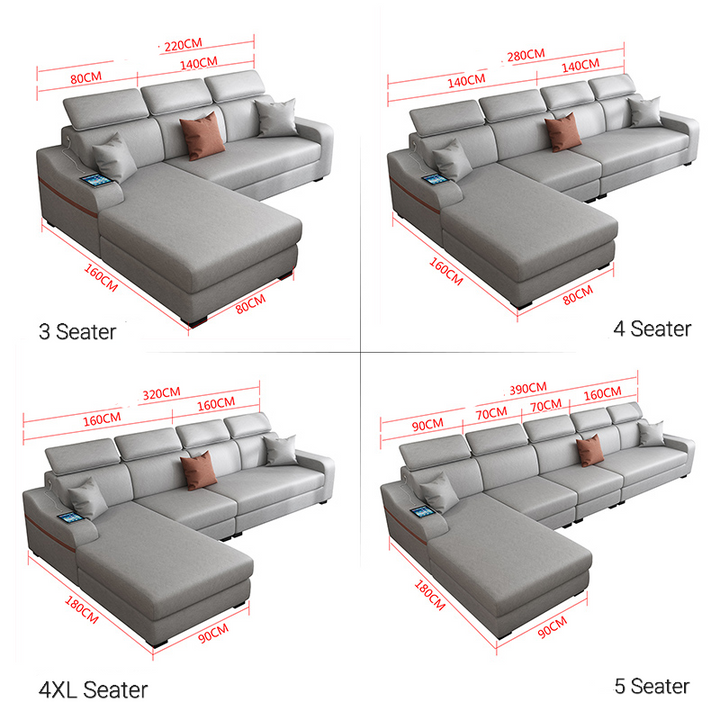 WADE Modern Faux Leather Sofa