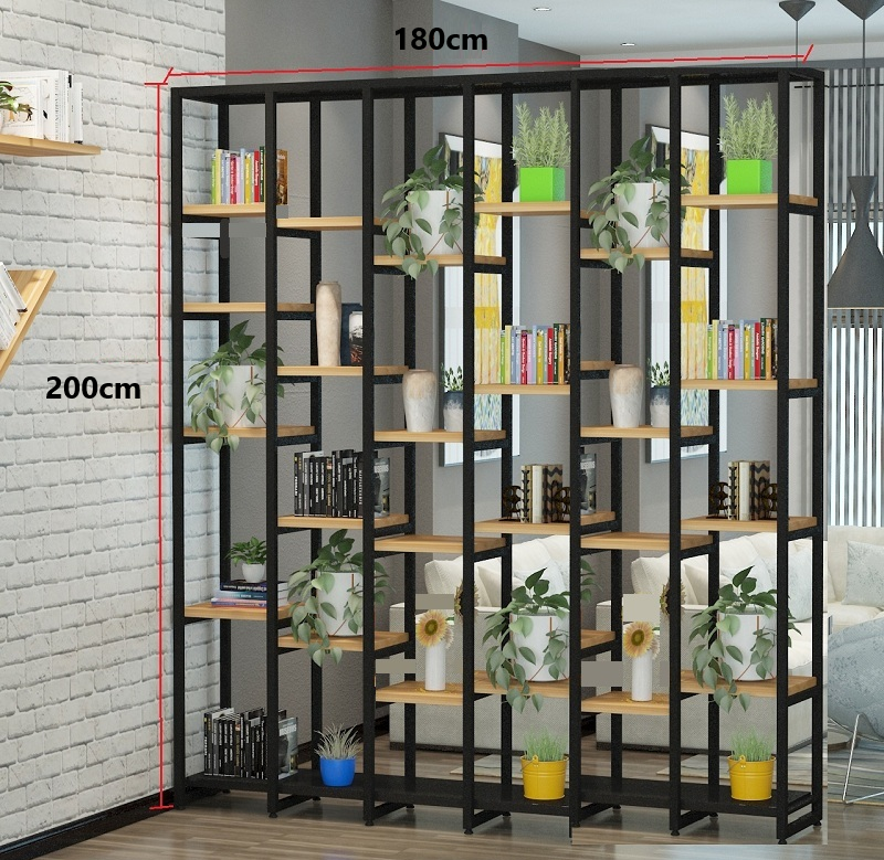 DAVINA Tall Modern Industrial Display Shelf