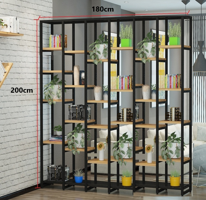 DAVINA Tall Modern Industrial Display Shelf
