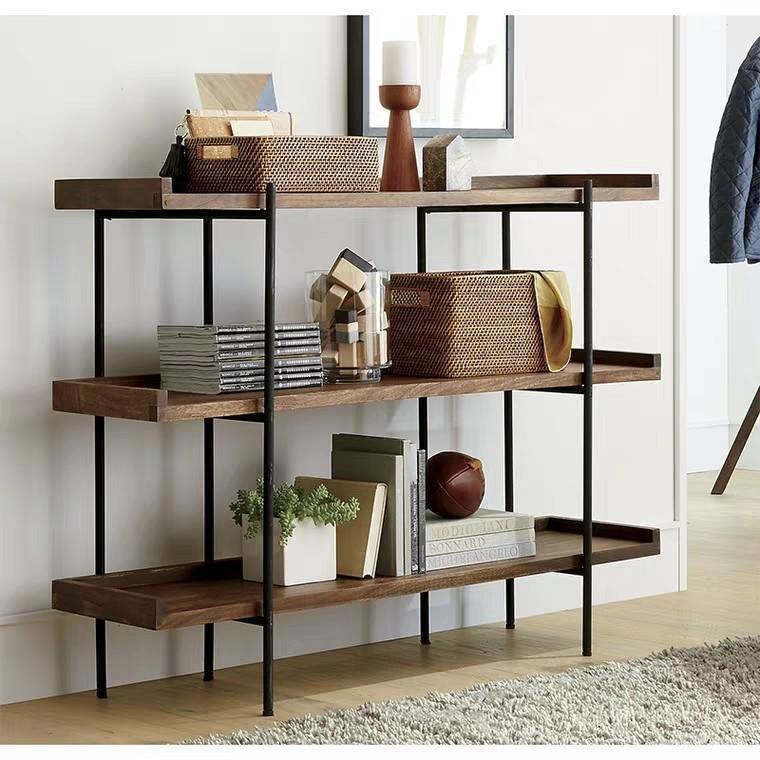 TORY Industrial Solid Wood Display Shelf