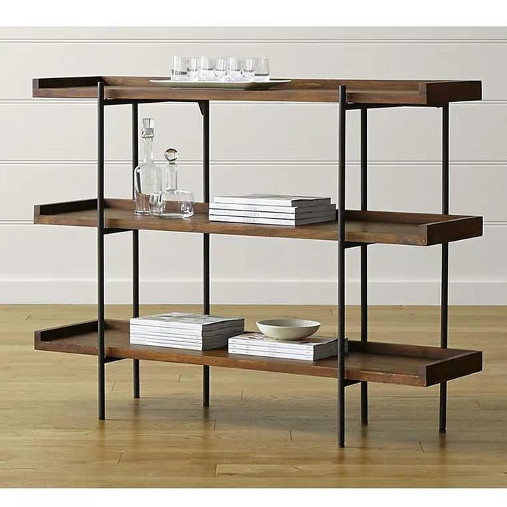 TORY Industrial Solid Wood Display Shelf