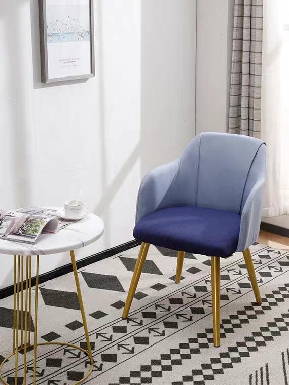 VELL Duo Tone Fabric Dining Chair