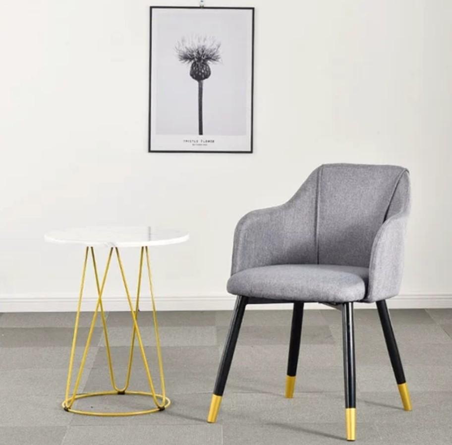 VELL Duo Tone Fabric Dining Chair