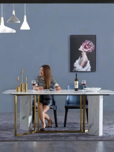 VIDA Contemporary Marble Dining Table