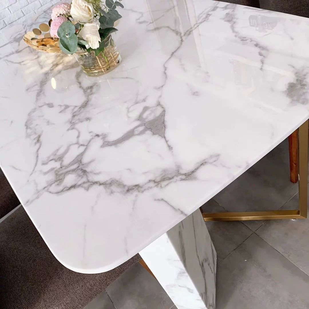 VIDA Contemporary Marble Dining Table
